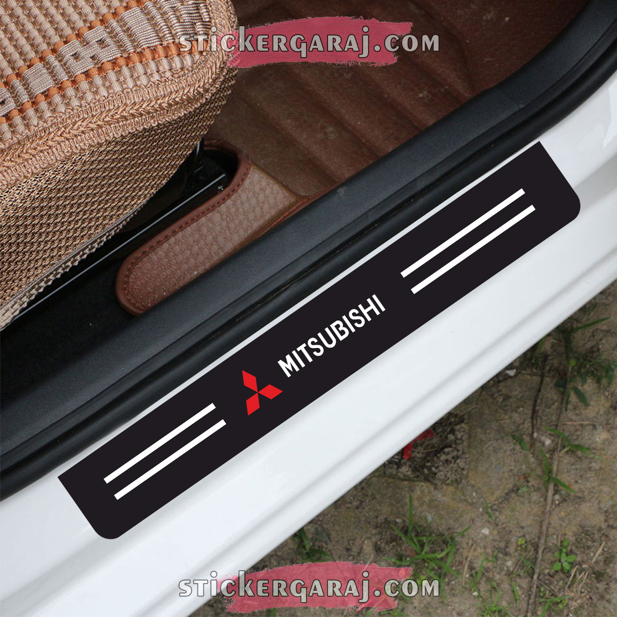 Mitsubishi sticker - Mitsubishi kapı eşiği sticker