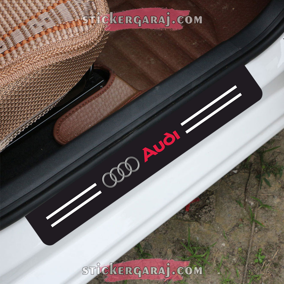 audi kapi esigi sticker 3 - Audi kapı eşiği sticker