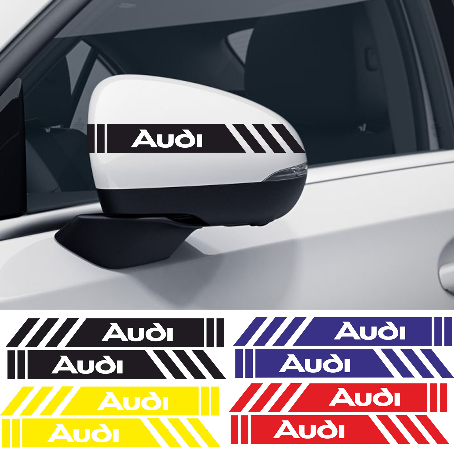 audi sticker - Audi yan ayna şerit sticker