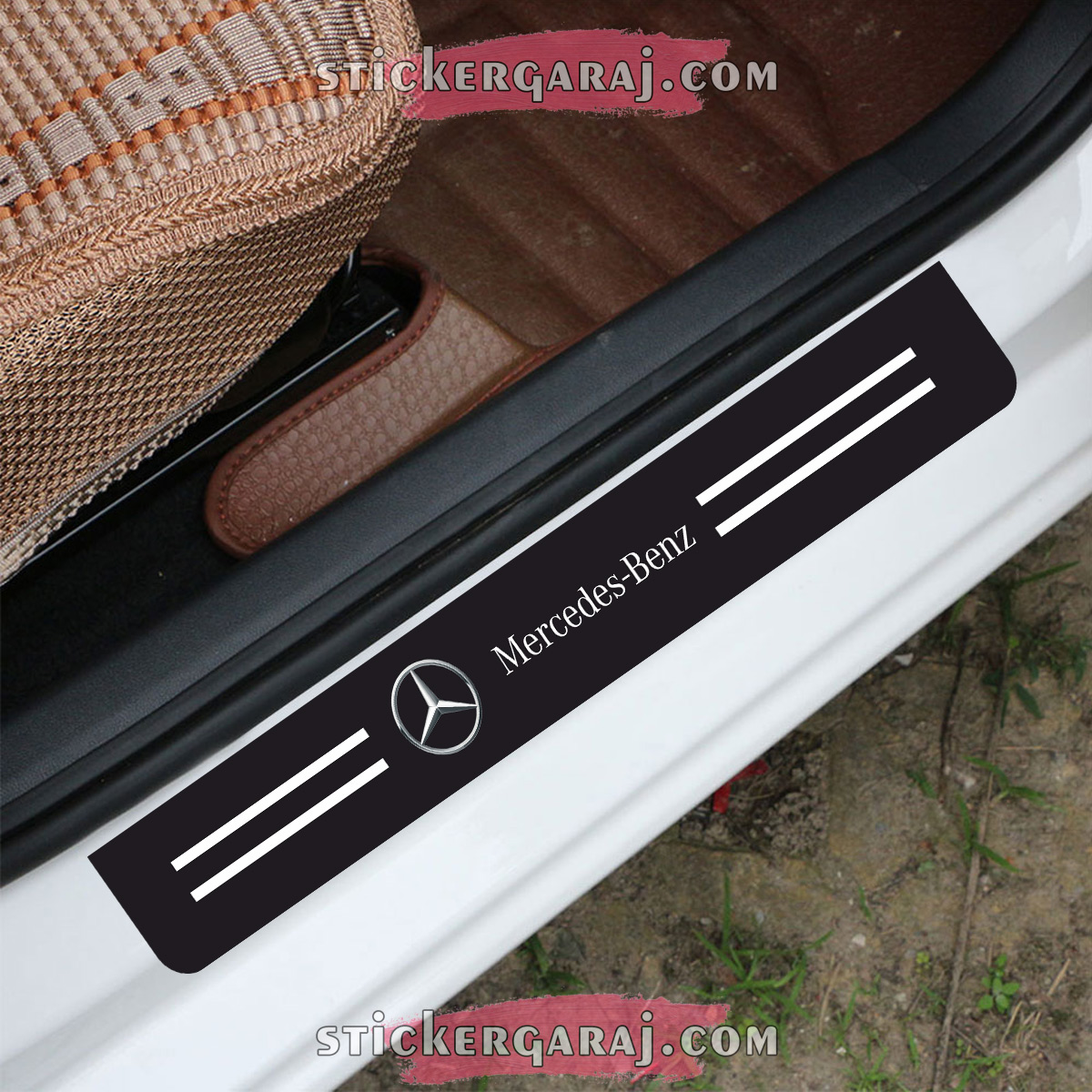 mercedes sticker - Mercedes kapı eşiği sticker