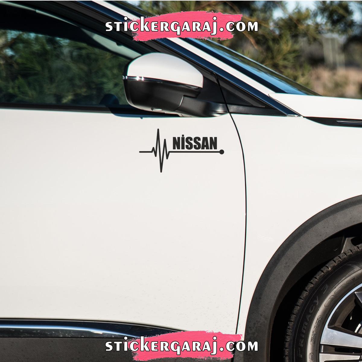 nissan oto sticker - Nissan yan ayna altı sticker