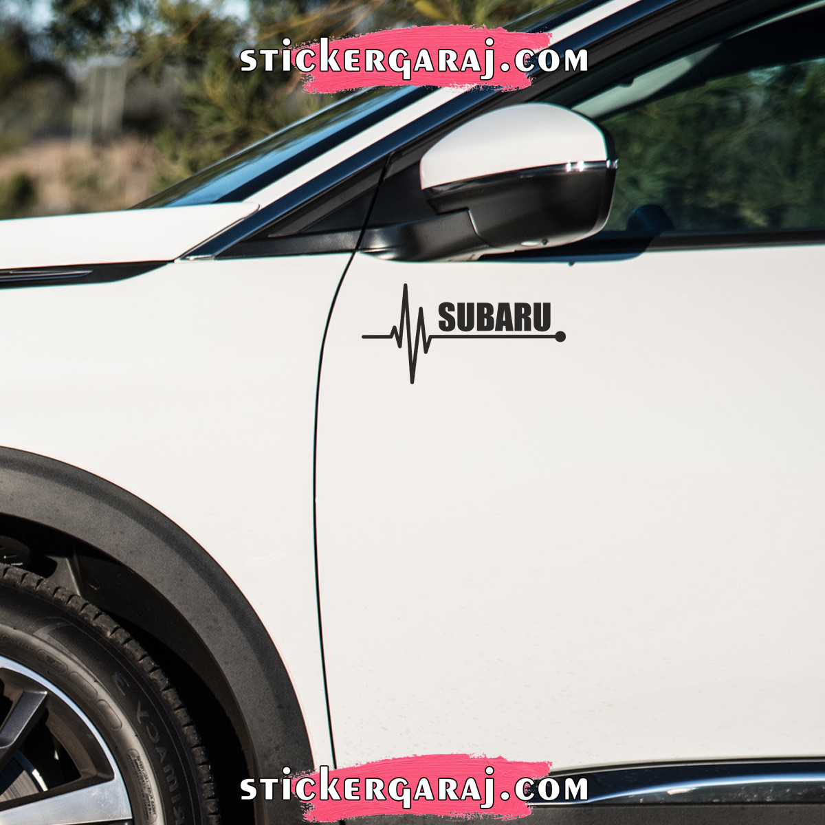 oto sticker Subaru - Subaru yan ayna altı sticker