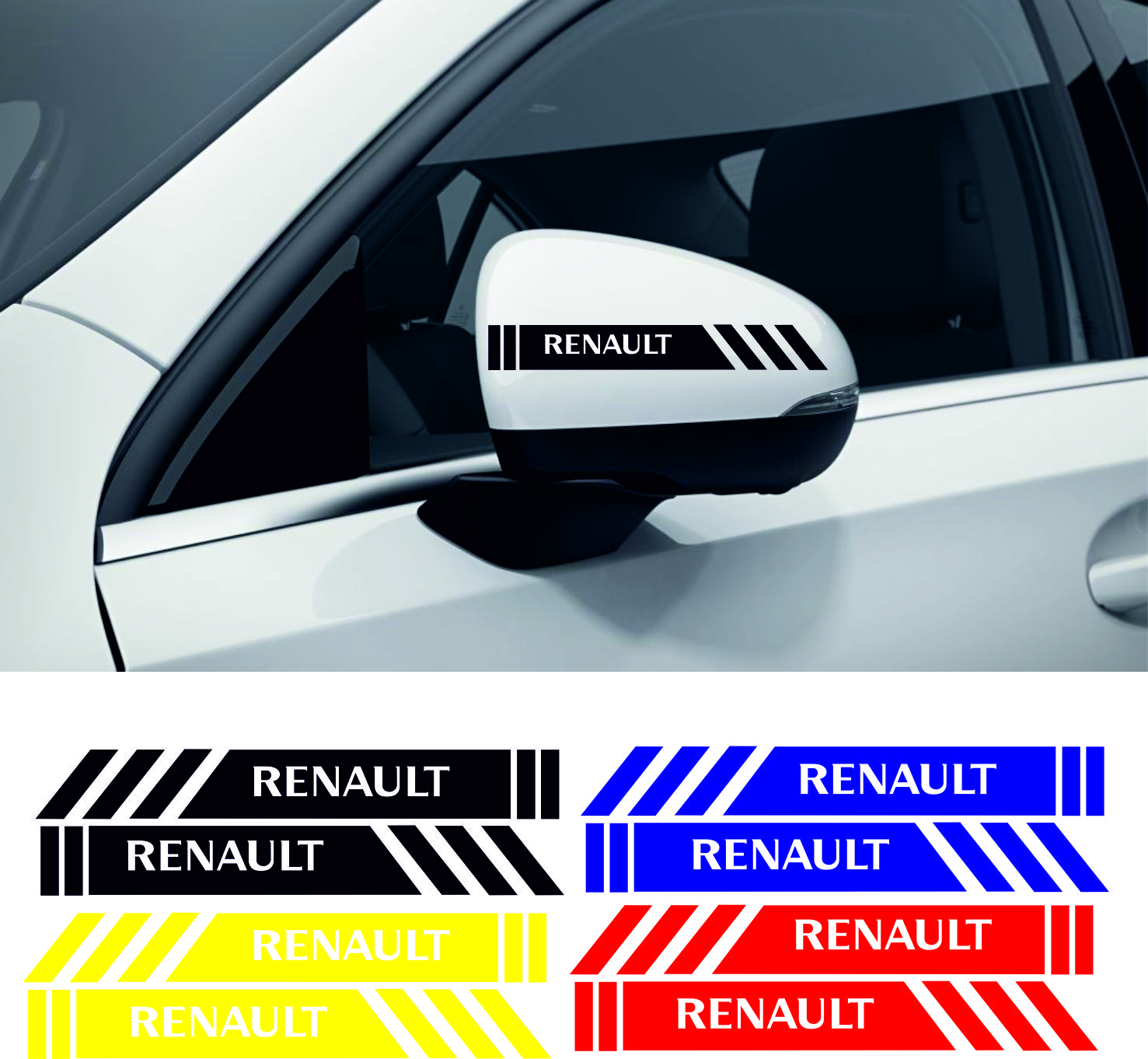 renault sticker 2 - Renault yan ayna şerit sticker