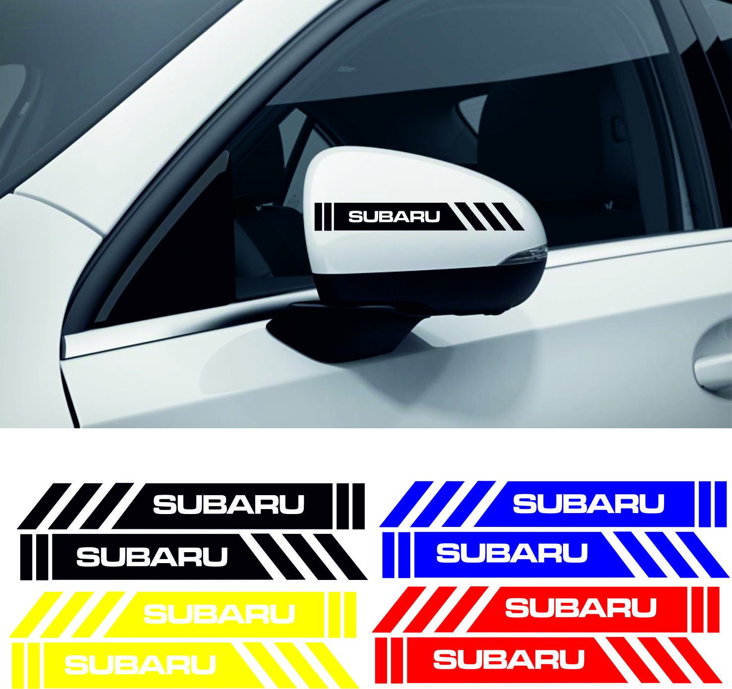 subaru sticker 2 - Subaru yan ayna şerit sticker