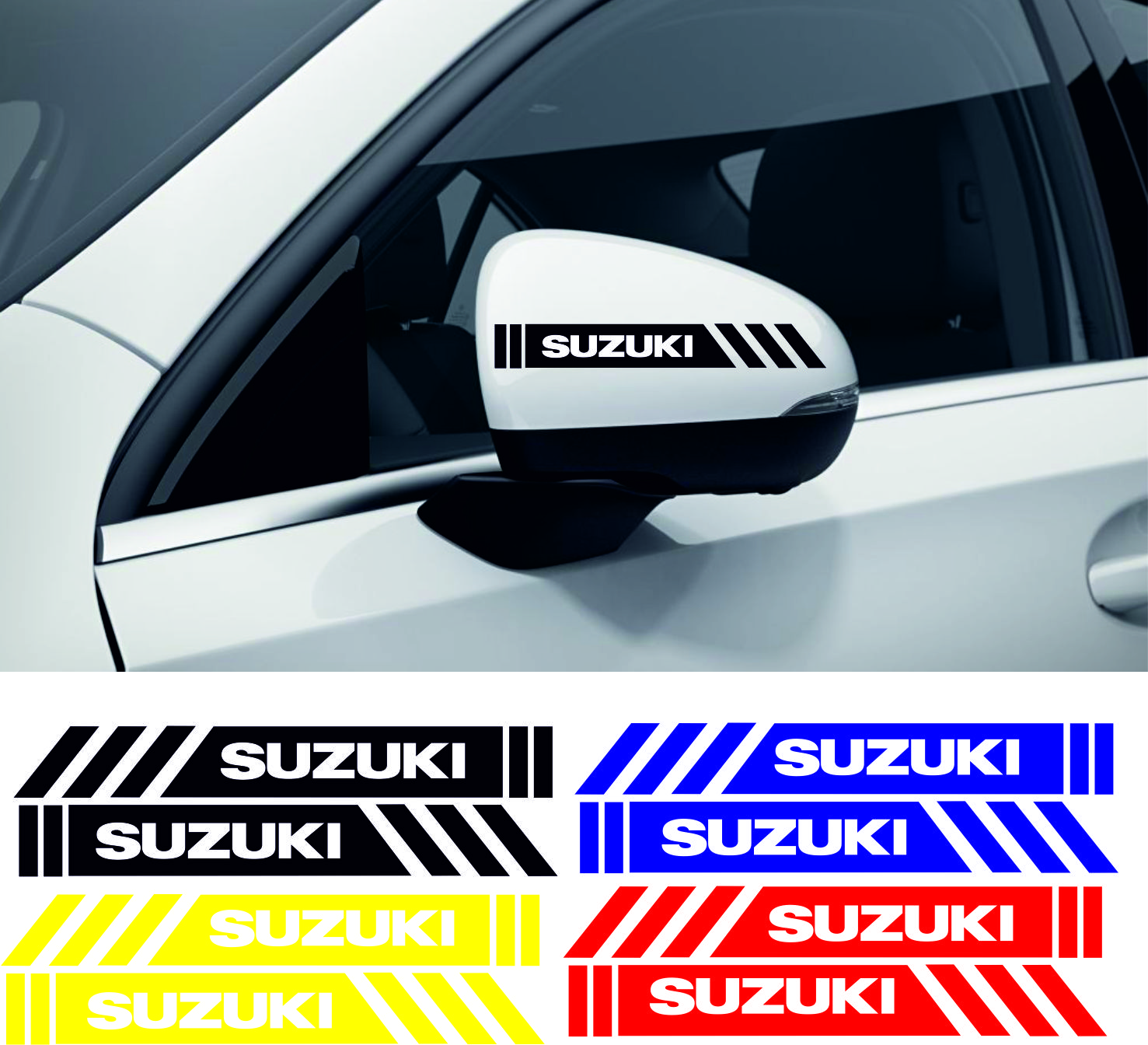 suzuki sticker 2 - Suzuki yan ayna şerit sticker