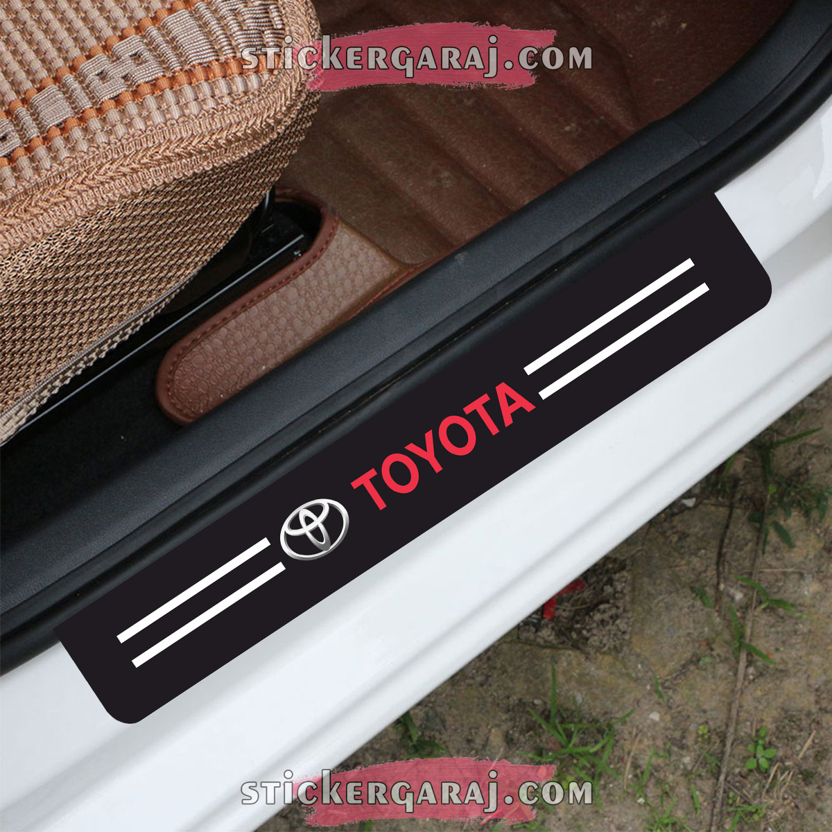 toyota oto sticker - Toyota kapı eşiği sticker