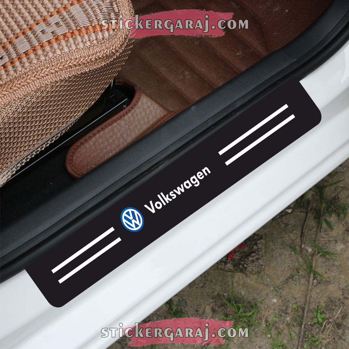 volkswagen oto sticker - Volkswagen kapı eşiği sticker