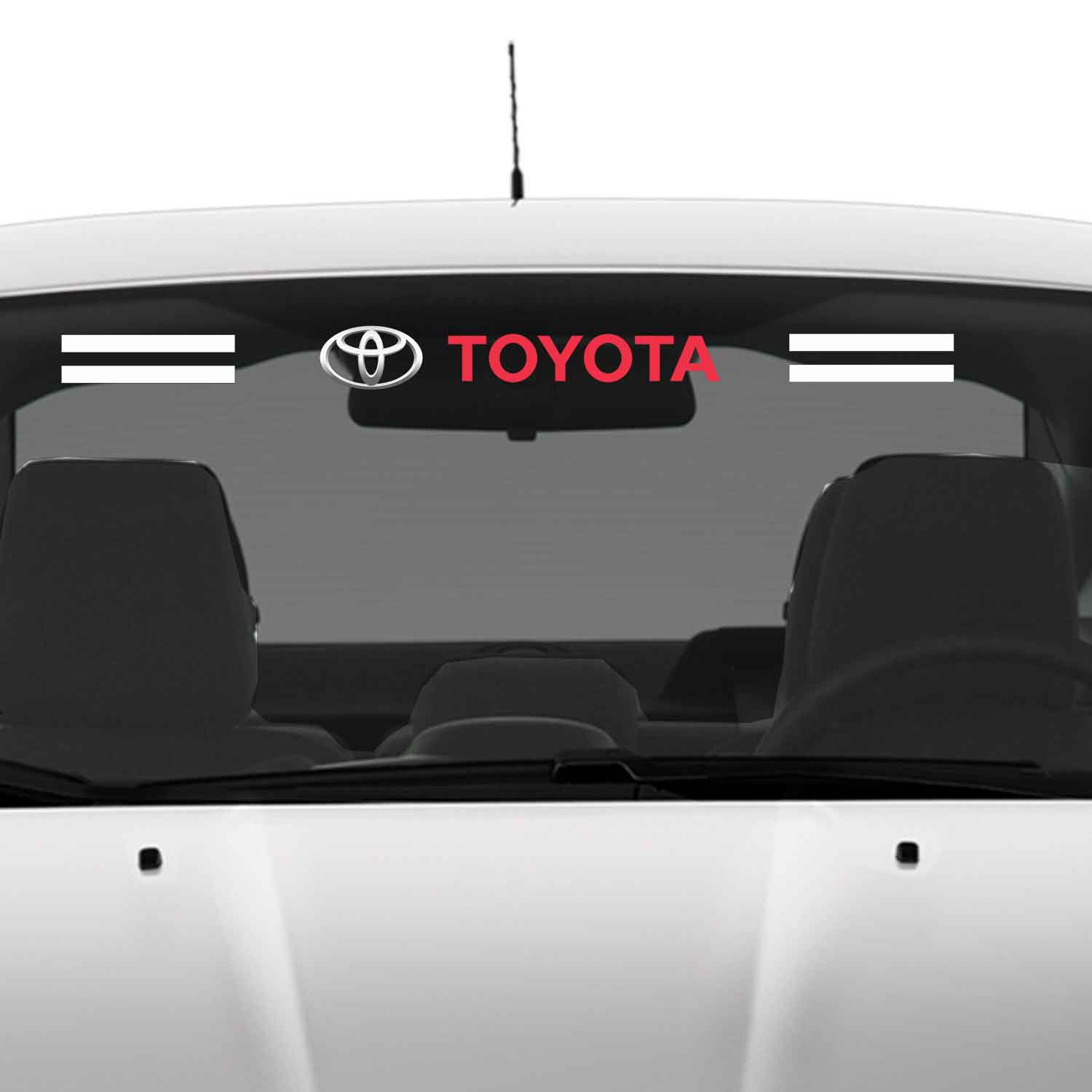 Toyota cam sticker - Toyota Ön Arka Cam Uyumlu Sticker