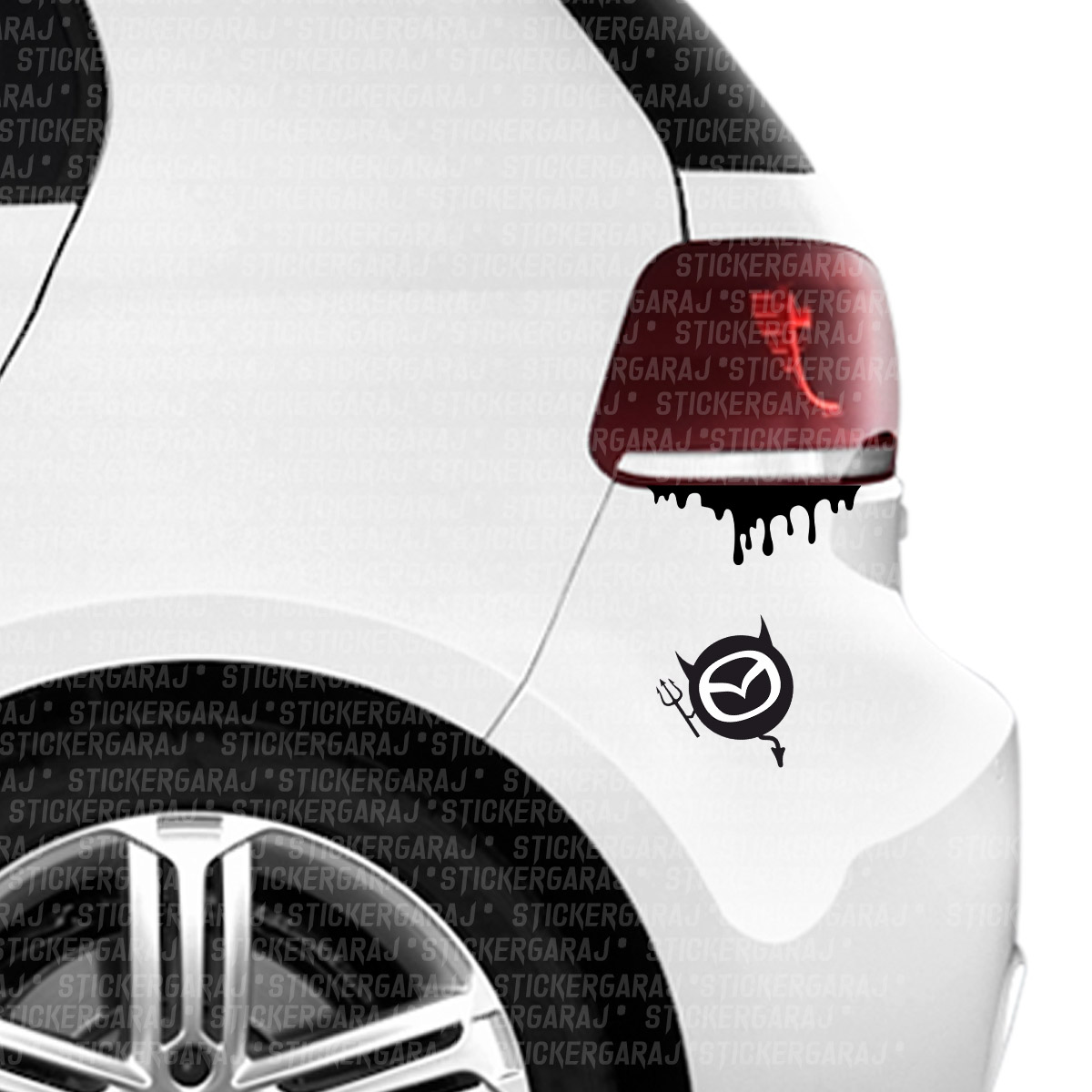 mazda devil sticker - Mazda devil şeytan sticker