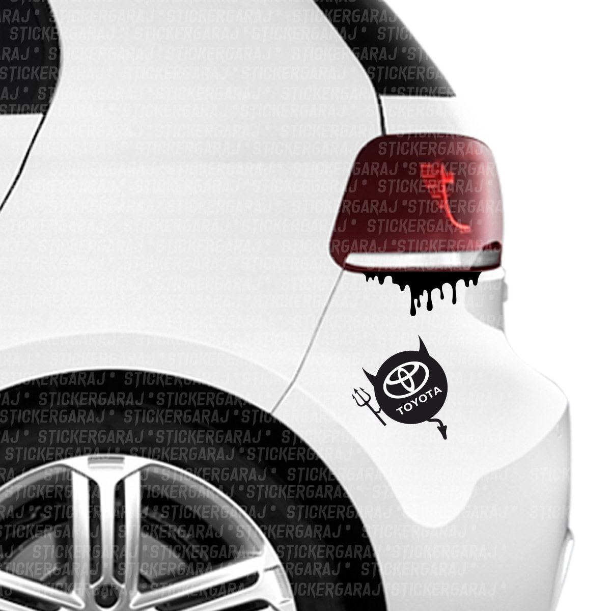 toyota devil sticker - Toyota devil şeytan sticker