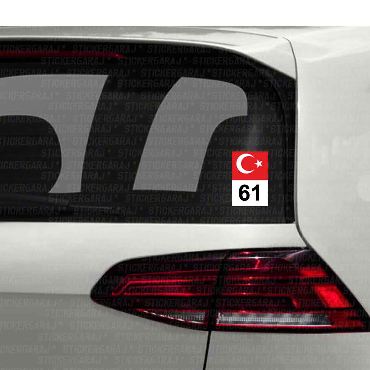 61 Trabzon sticker - 61 Trabzon İl Plaka Sticker