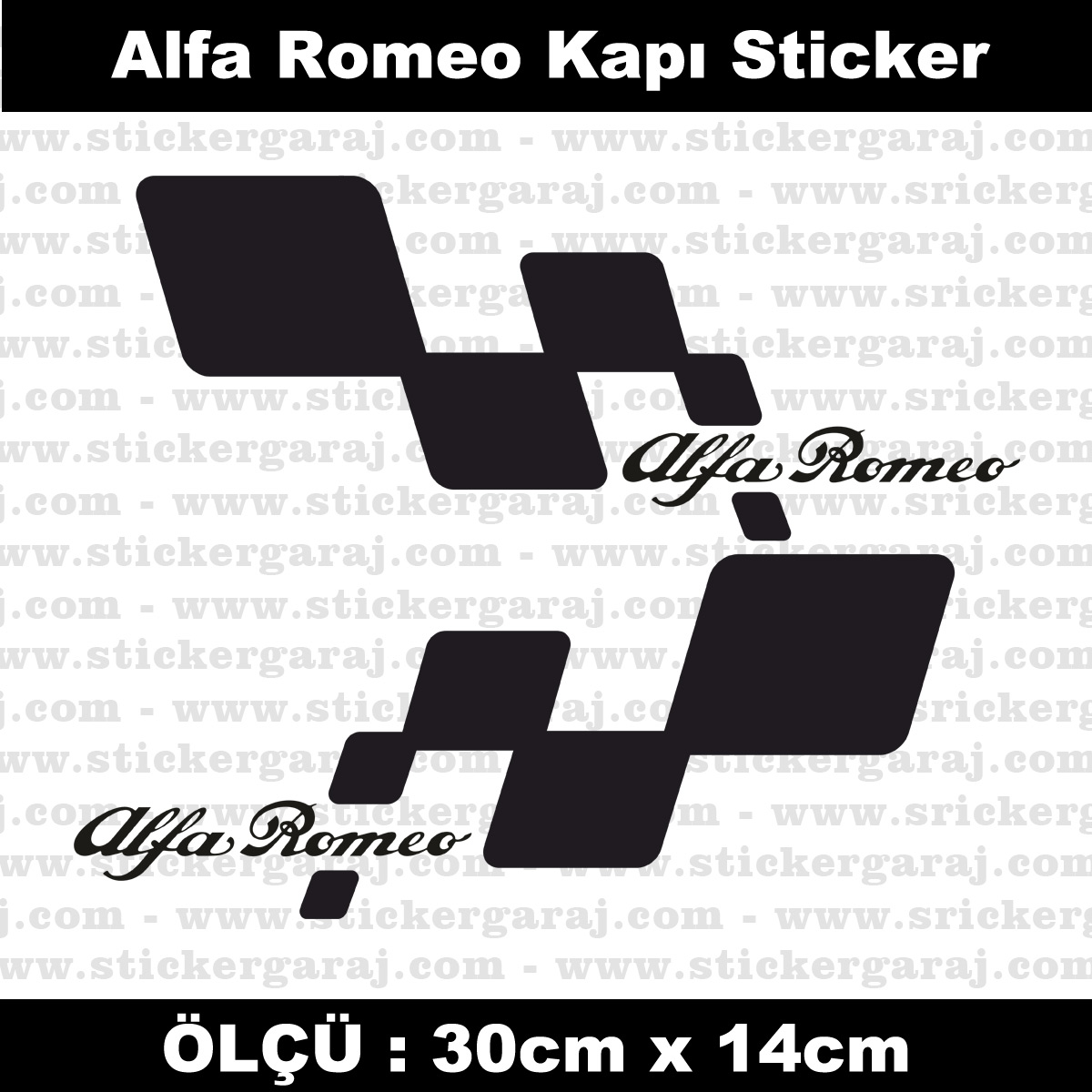 Alfa Romeo yan kapi serit sticker - Alfa Romeo yan kapı şerit sticker 2li
