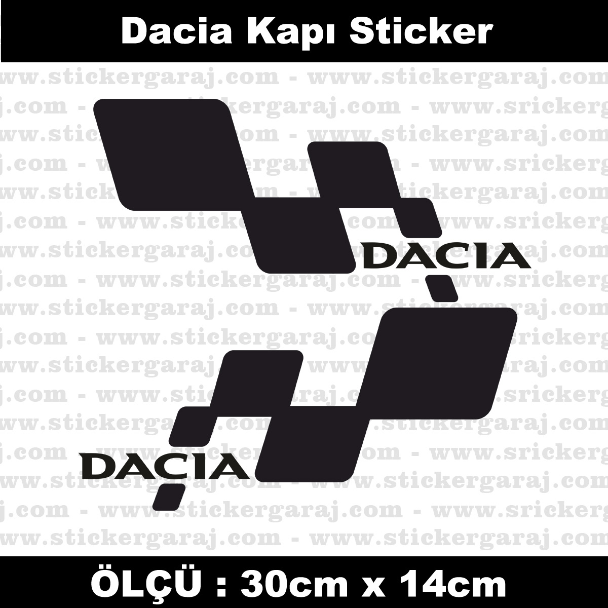 Dacia kapi serit sticker set - Dacia yan kapı şerit sticker 2li