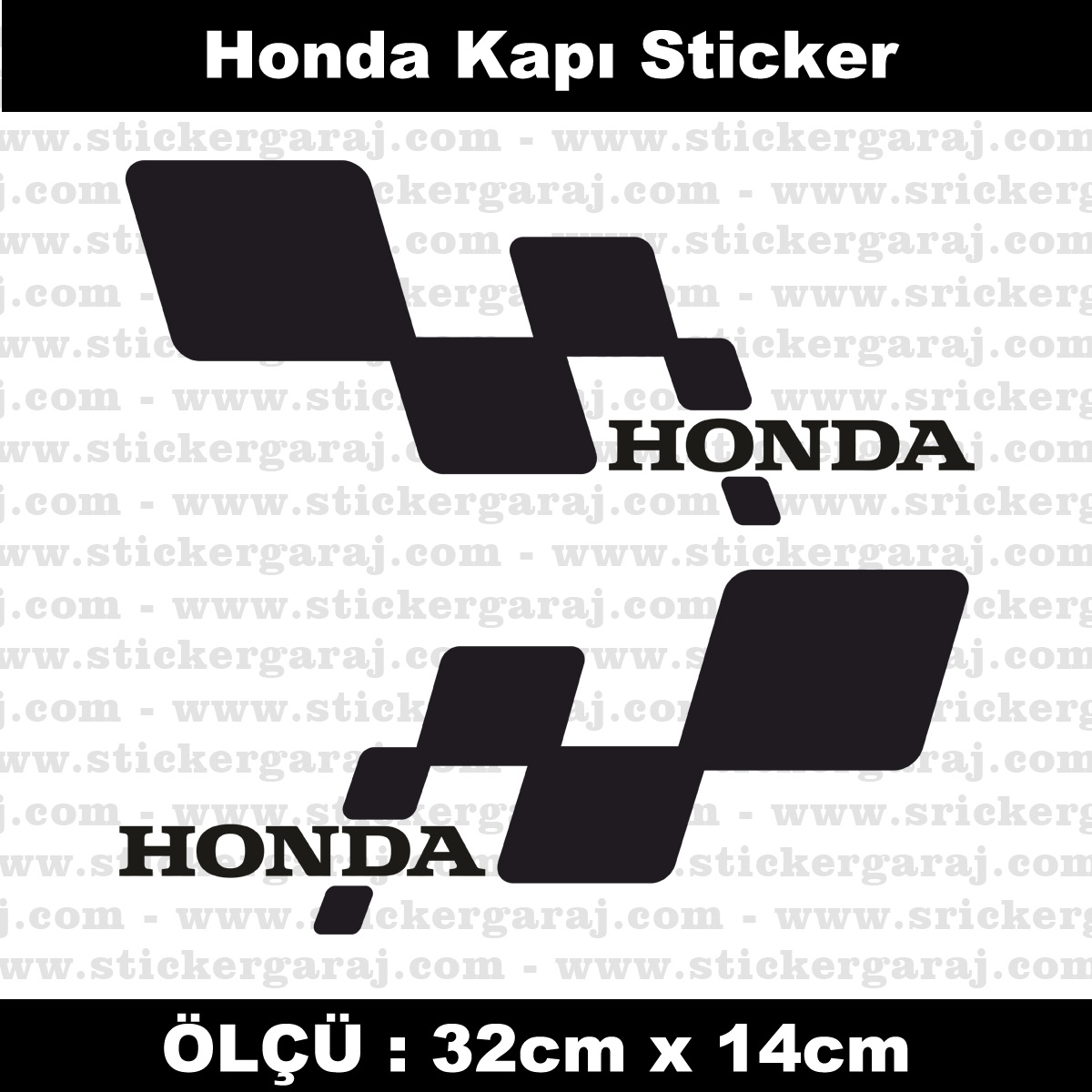 Honda kapi serit sticker set 1 - Honda yan kapı şerit sticker 2li