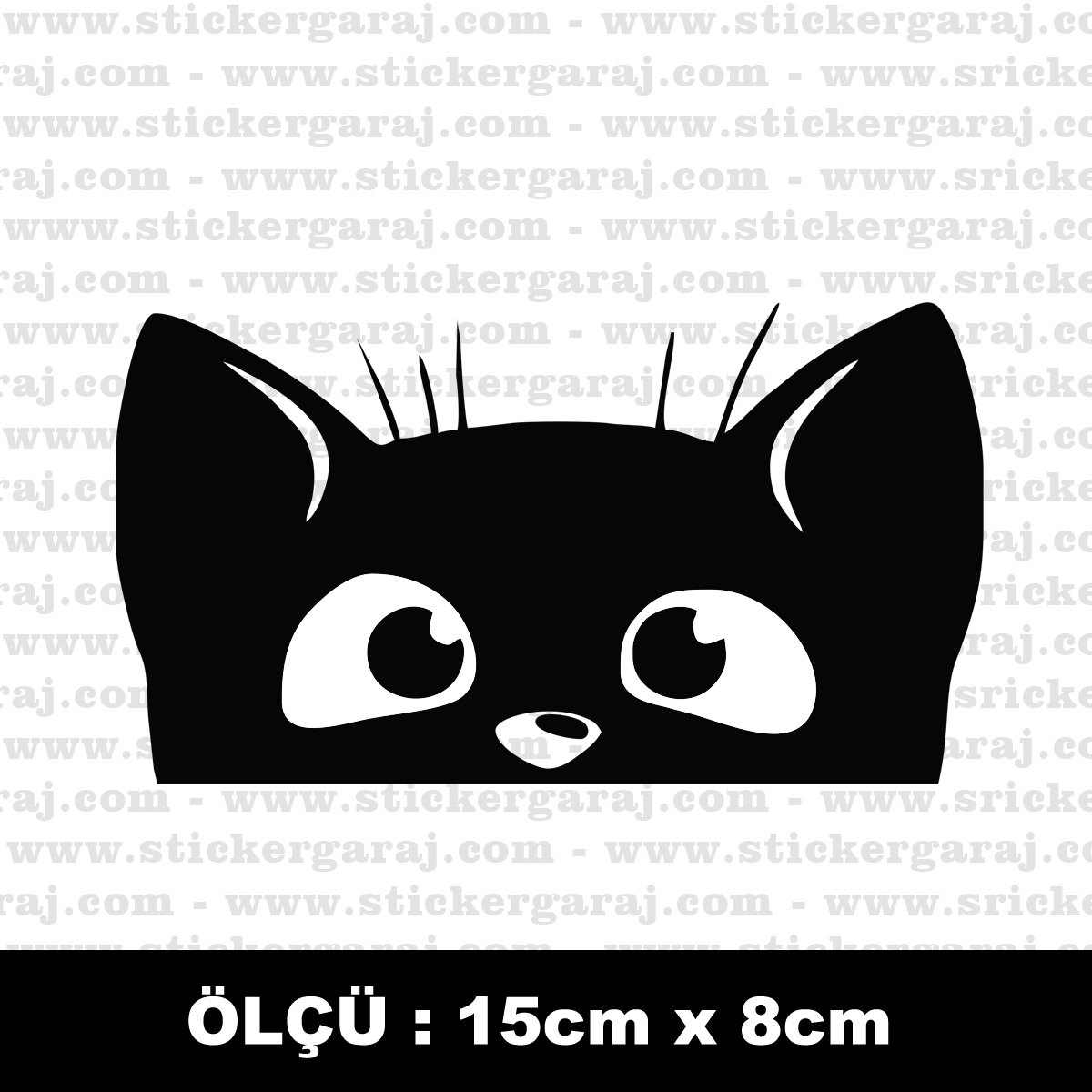 Kedi bakan goz sticker - Kedi bakan göz sticker