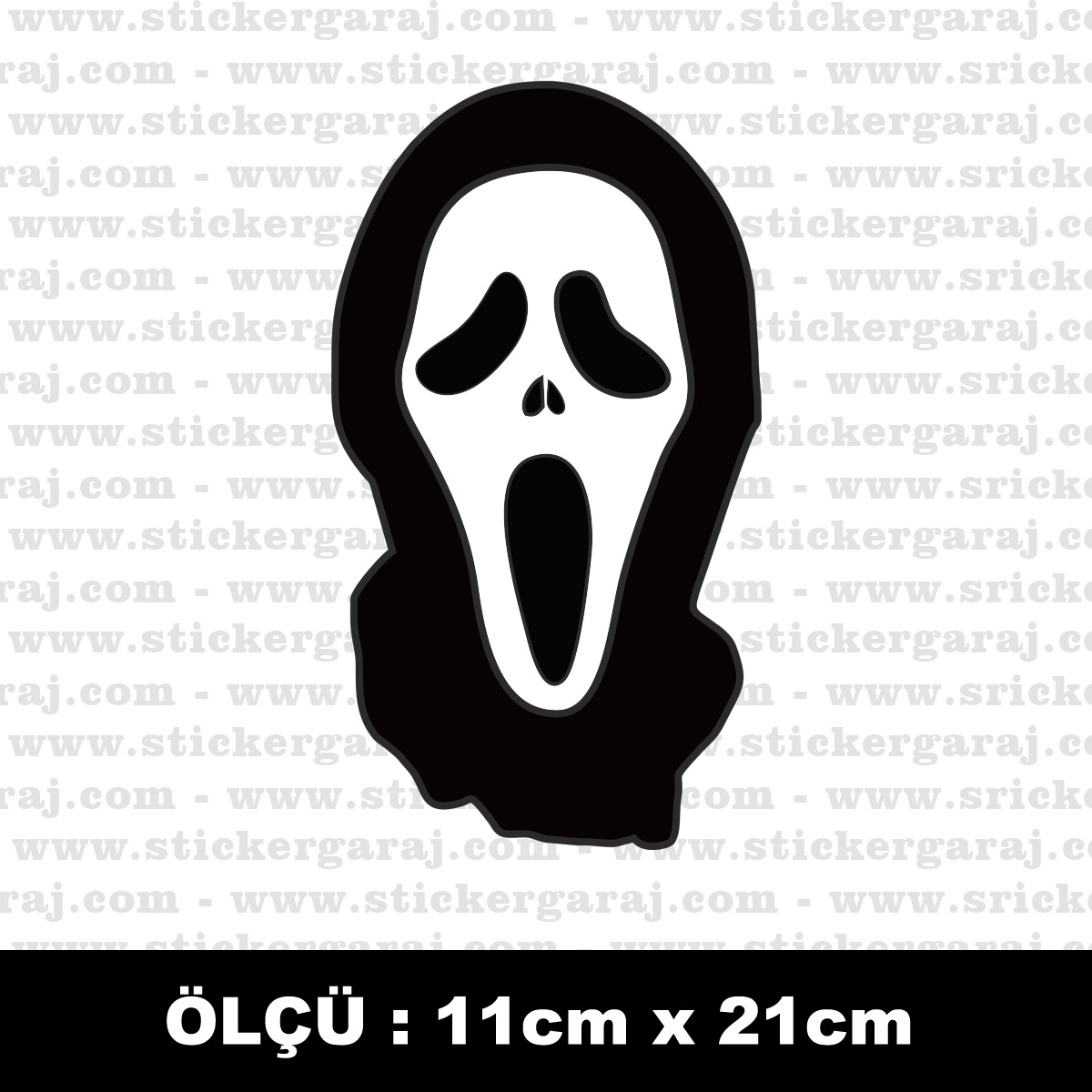 Korku ciglik maske sticker - Korku çığlık sticker