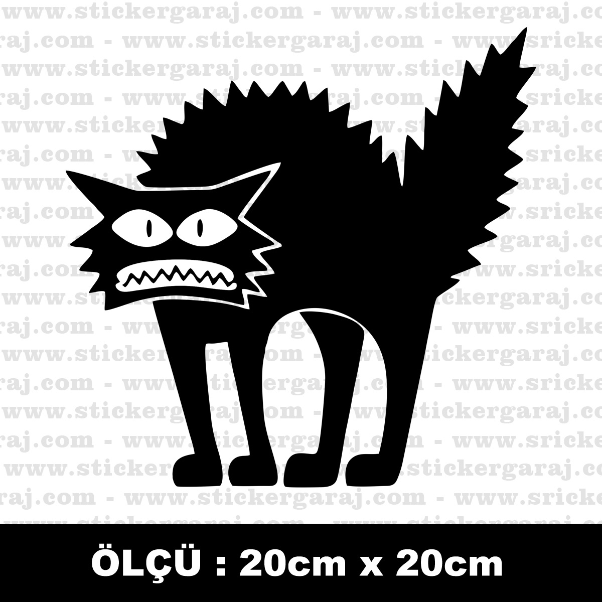 Urkek kedi sticker - Ürkek kedi sticker
