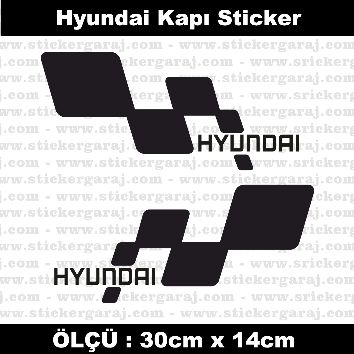 hyundai kapi serit sticker set - Hyundai yan kapı şerit sticker 2li