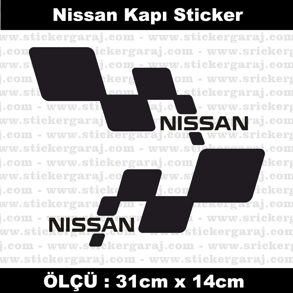 nissan kapi serit sticker set - Nissan yan kapı şerit sticker 2li