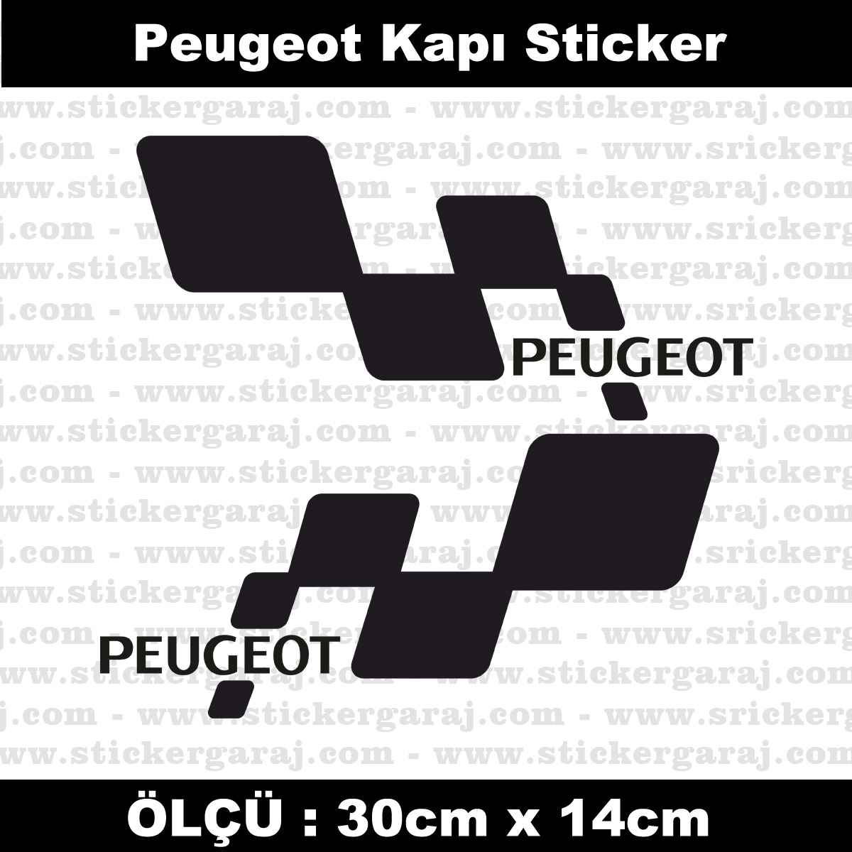 peugeot kapi serit sticker set - Peugeot yan kapı şerit sticker 2li