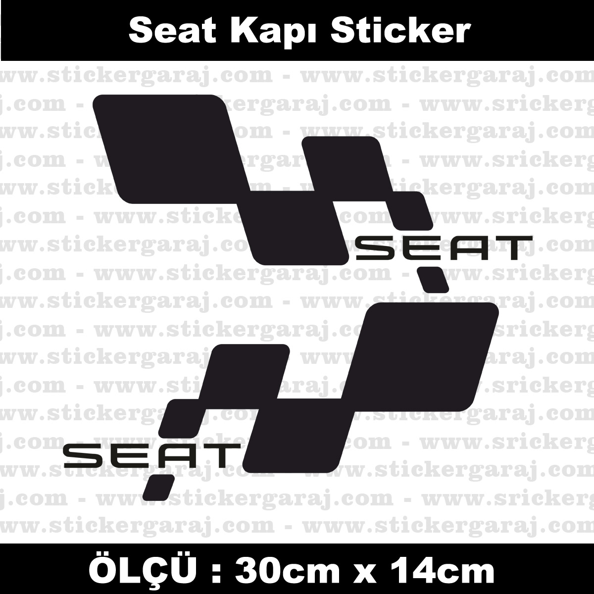 seat kapi serit sticker set - Seat yan kapı şerit sticker 2li