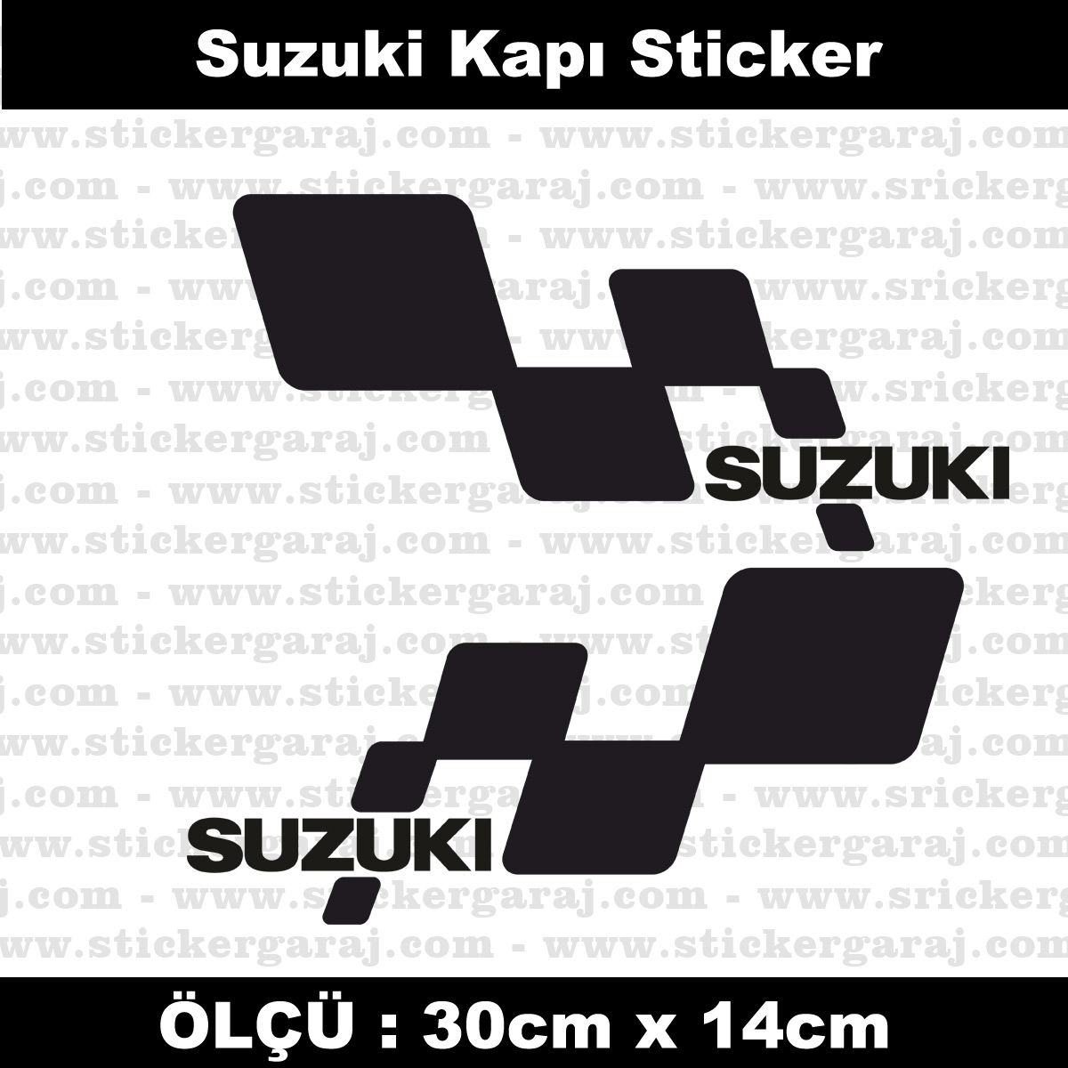 suzuki kapi serit sticker set - Suzuki yan kapı şerit sticker 2li