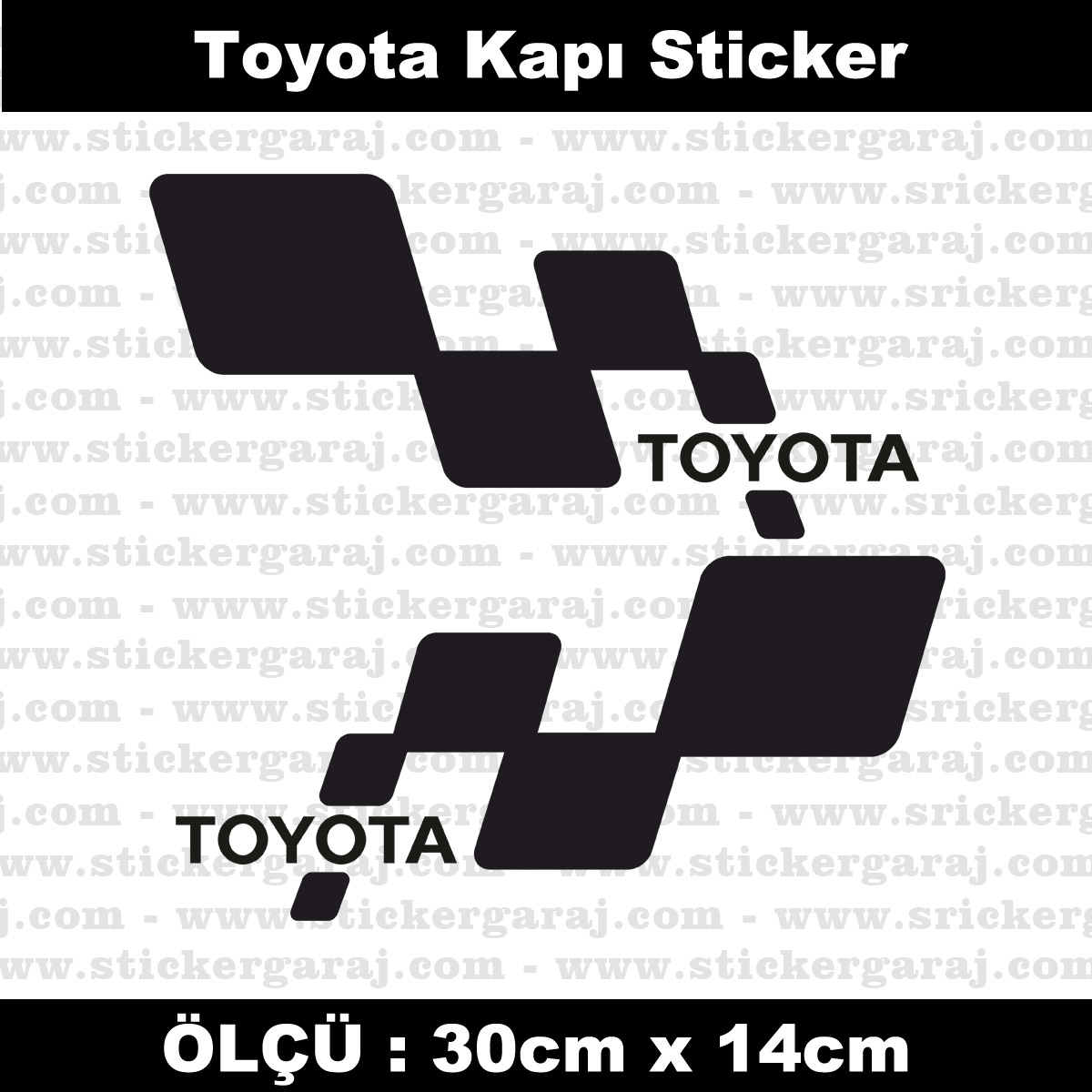 toyota kapi serit sticker set - Toyota yan kapı şerit sticker 2li