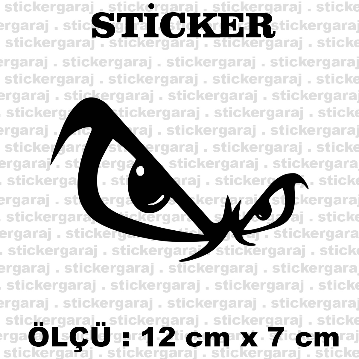 Göz kızgın sticker goz 12 7 - Göz kızgın sticker