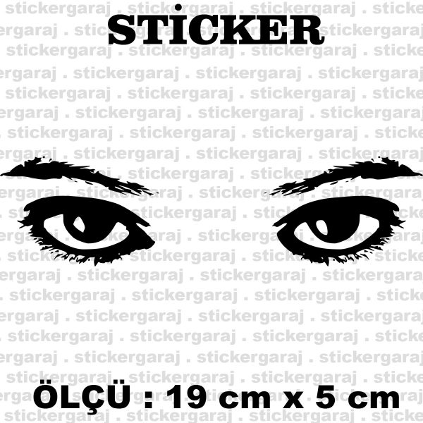 Kadın bakan göz sticker