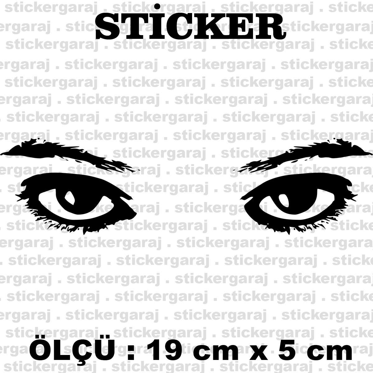 goz 5 19cm - Kadın bakan göz sticker
