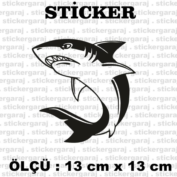 Köpek balığı saldırgan sticker