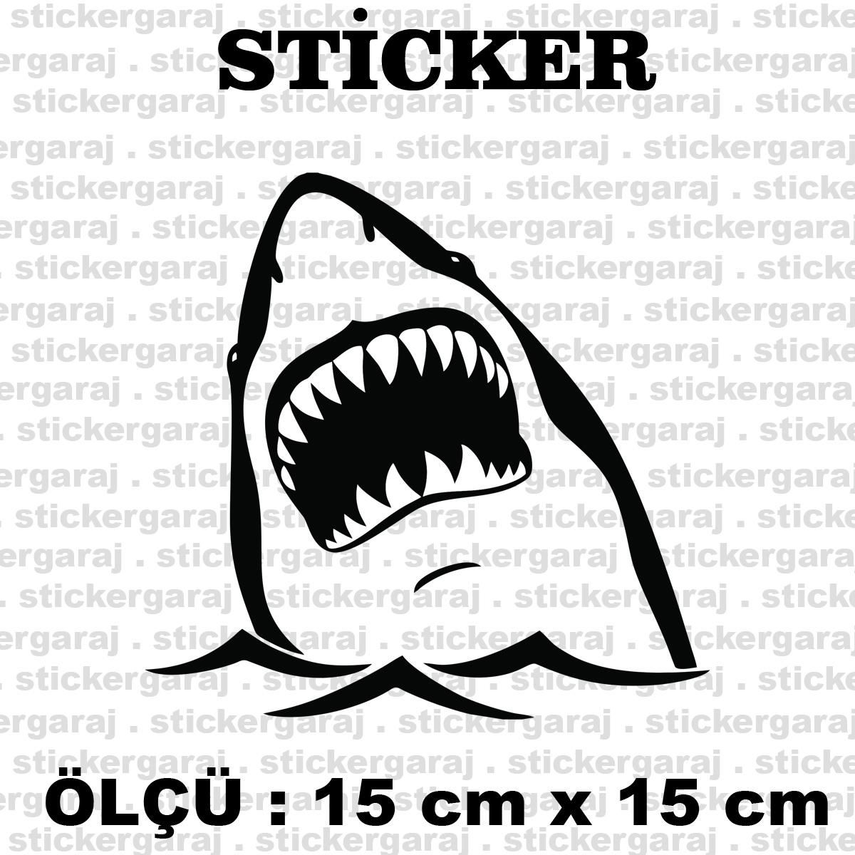 Balina jaws sticker jaws 15 15 - Balina jaws sticker