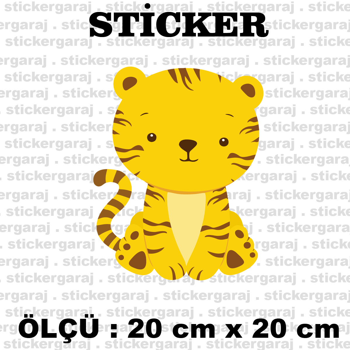 kaplan 20 20 - Sevimli kaplan yavrusu sticker