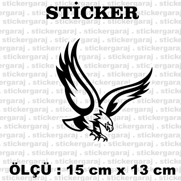 Kartal kanat sticker