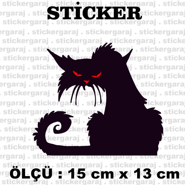 Kirli kedi psikopat sticker