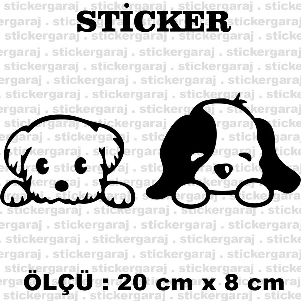 Yavru köpek 2li sticker