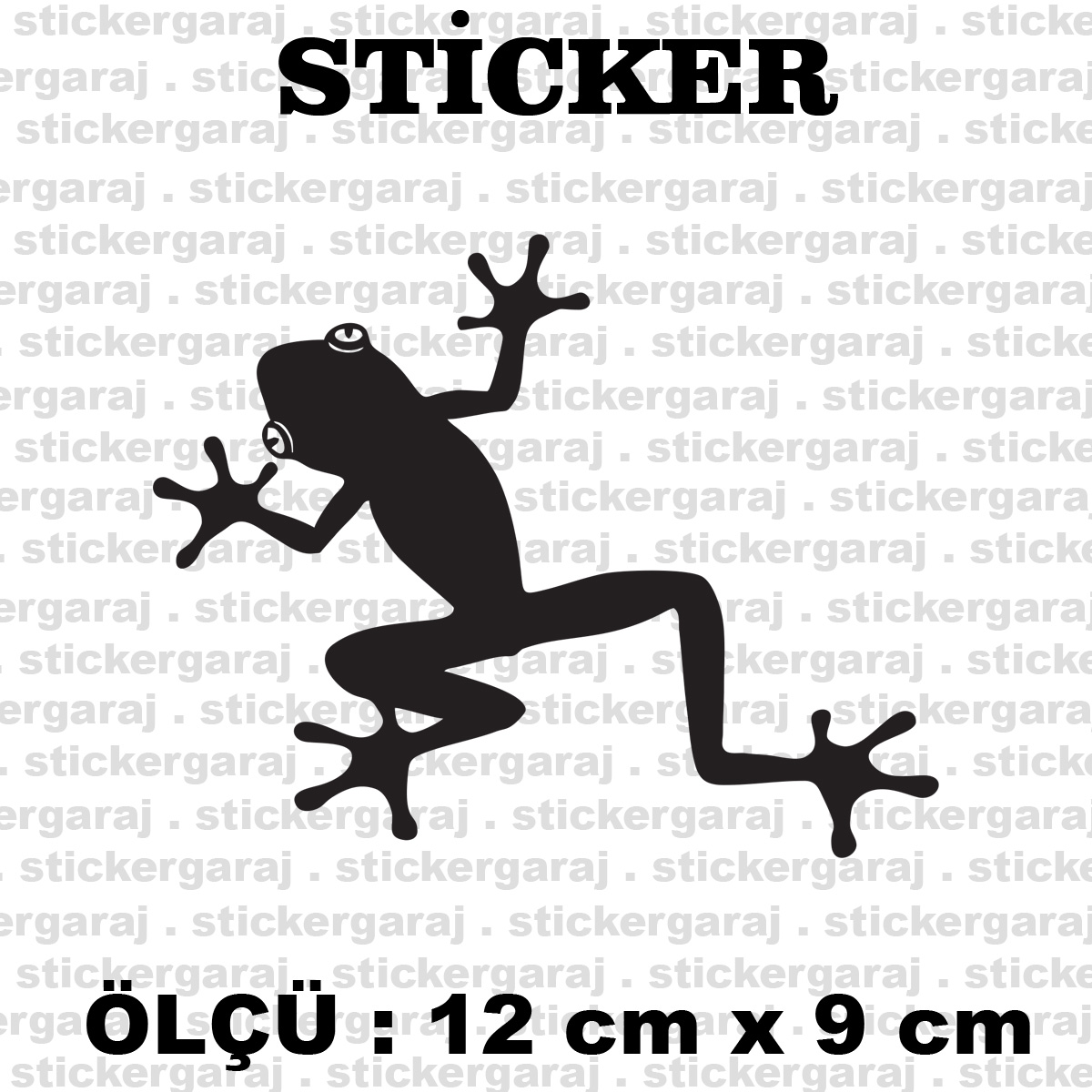 kurbaga 12 9cm - Kurbağa sevimli sticker