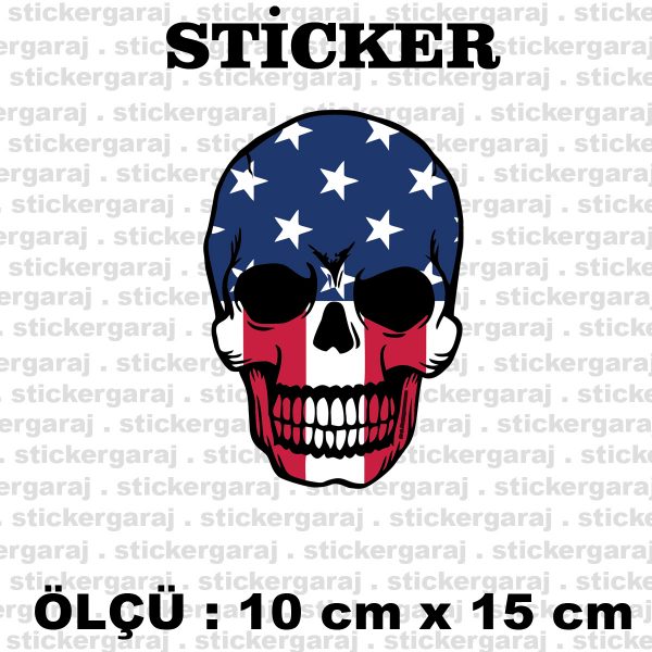 Amerika kuru kafa sticker