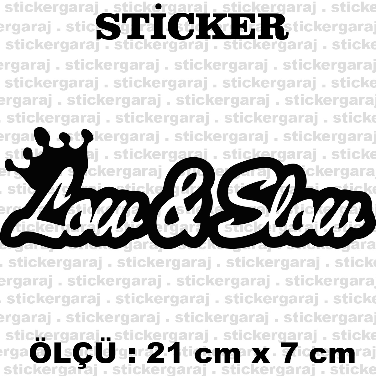 low slow.cdr 21 7cm - Low slow araba oto sticker