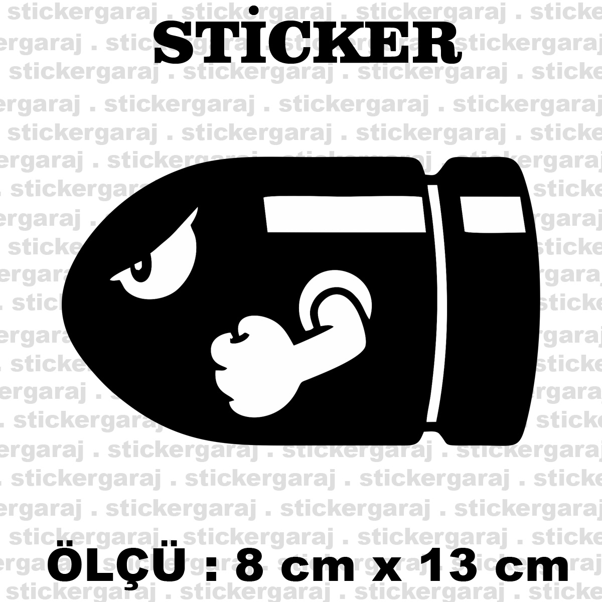 mermi 8 13cm - Mermi efect sticker