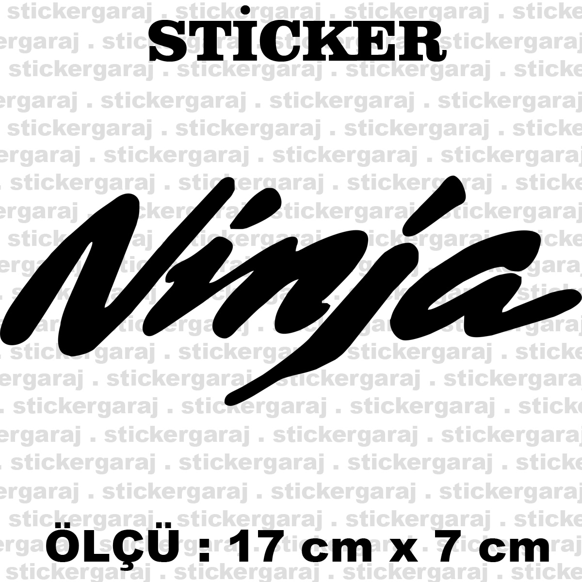 ninja.cdr 7 17cm - Ninja yazı sticker