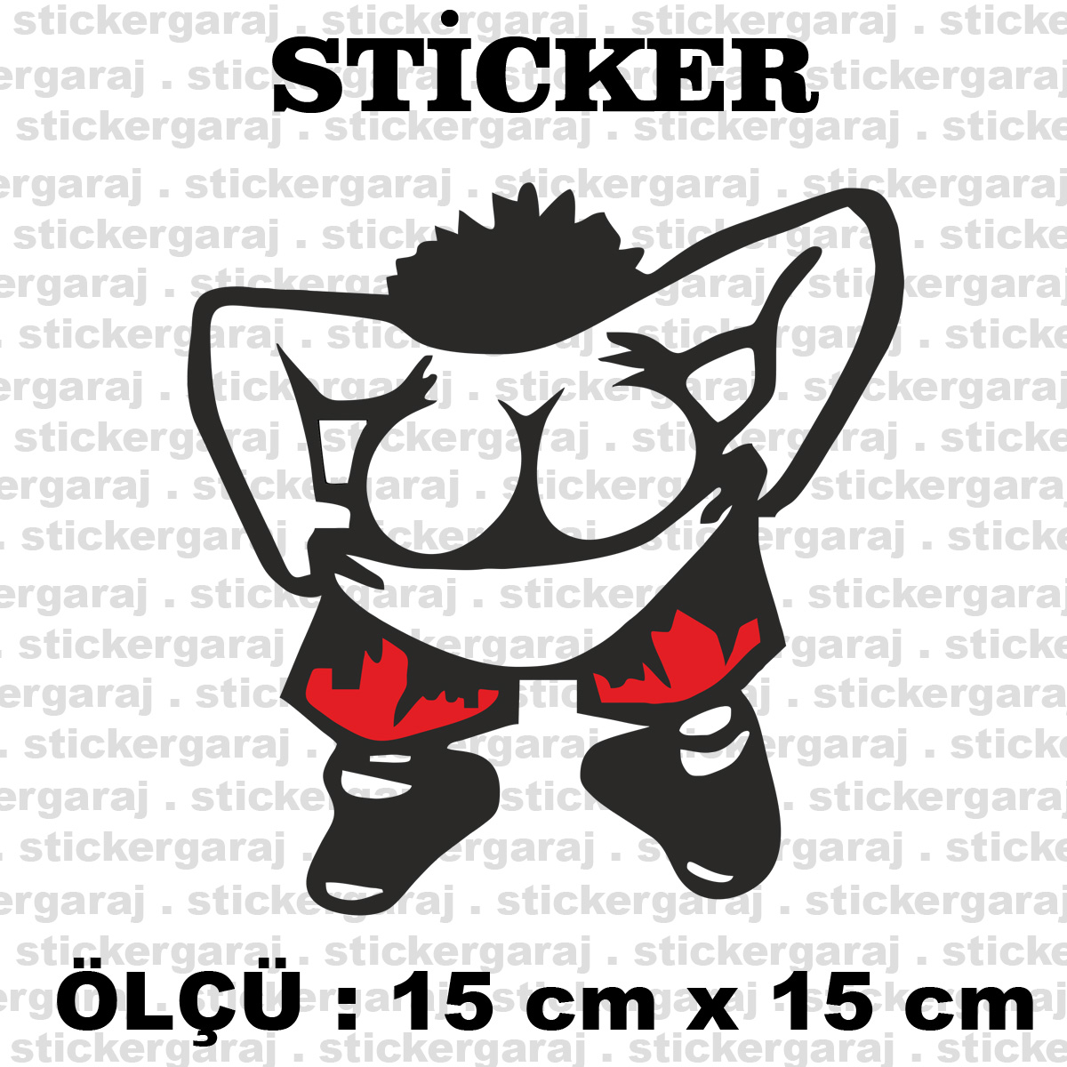 popo.cdr 15 15 - Popo kıç komik sticker