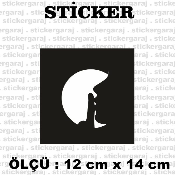 Kadın sus dudak işaret sticker