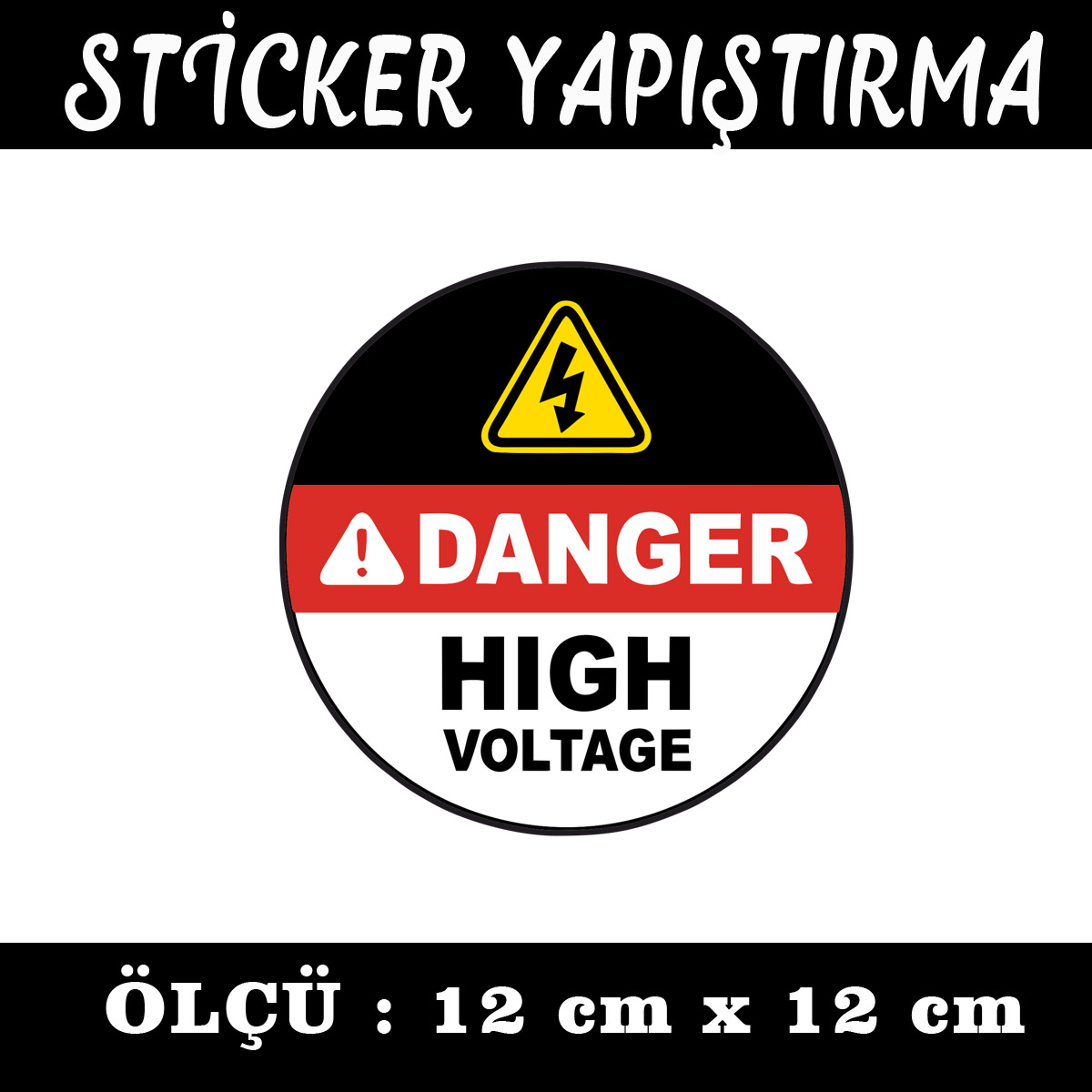 danger - Yüksek voltaj sticker