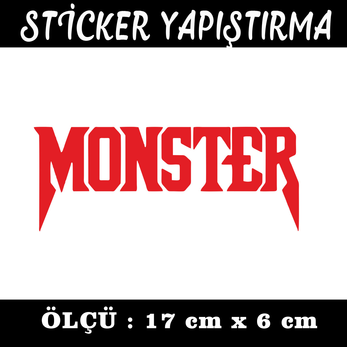 monster - Canavar yazısı sticker