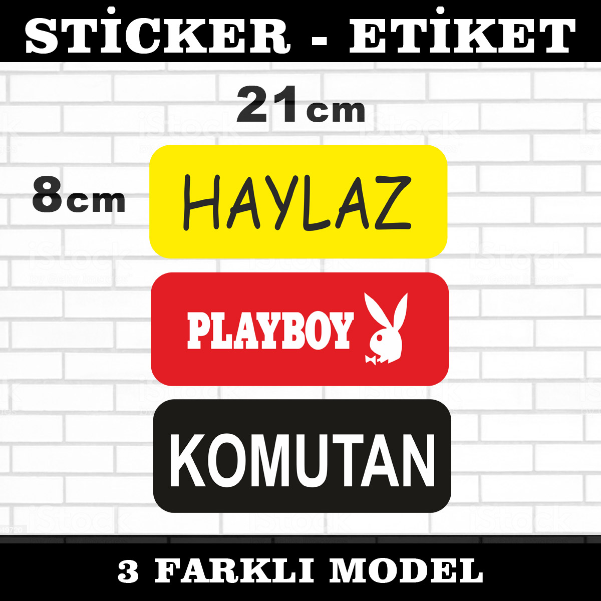 p1 - Haylaz playboy komutan - 3lü sticker seti