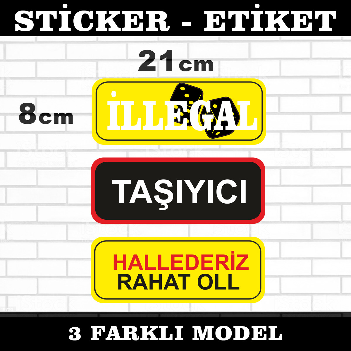 p6 - illegal taşıyıcı rahat ol hallederiz - 3lü sticker seti