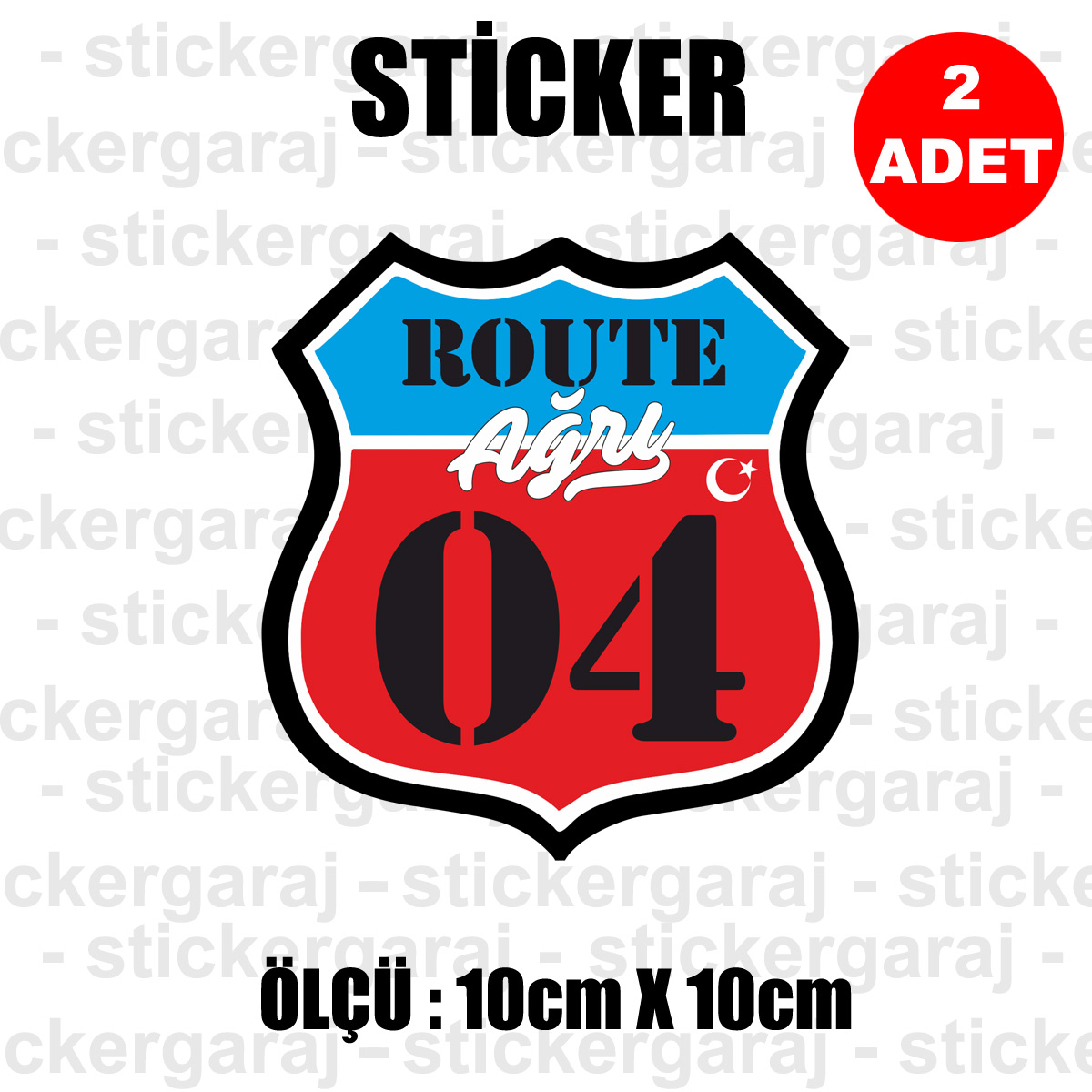 04 AGRI - 04 Ağrı Rota İl Kodu Sticker