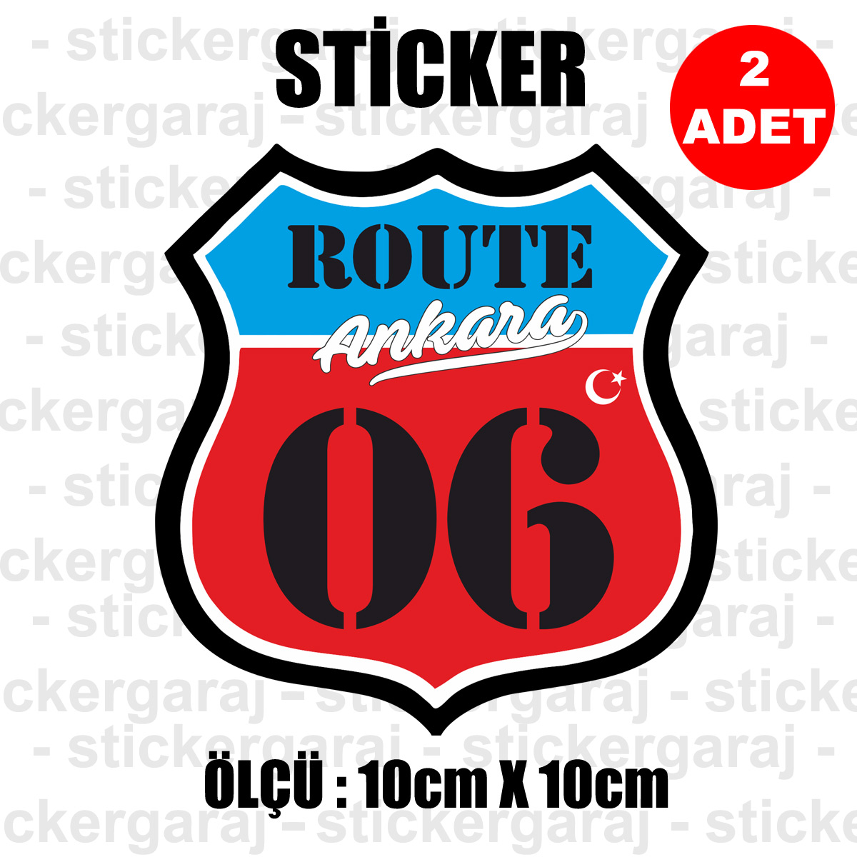 06 ANKARA - 06 Ankara Rota İl Kodu Sticker