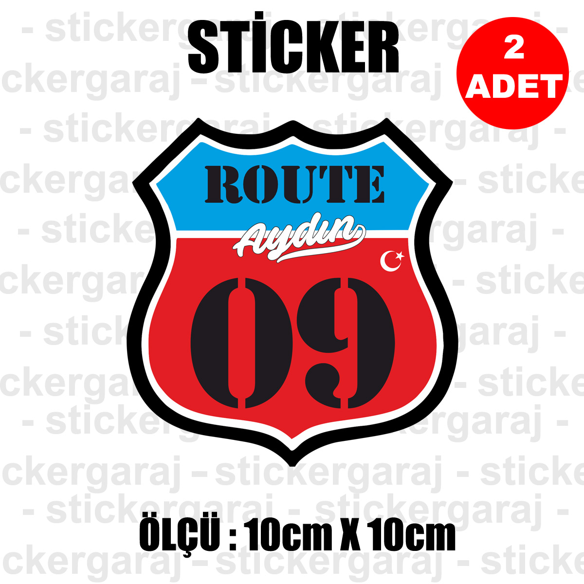 09 AYDIN - 09 Aydın Rota İl Kodu Sticker
